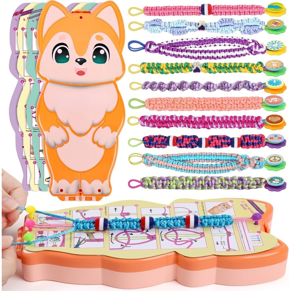 Braiding Friendship Bracelet Kit DIY Jewelry Making Kit for Kids Crafts Set NEW - Picture 9 of 11